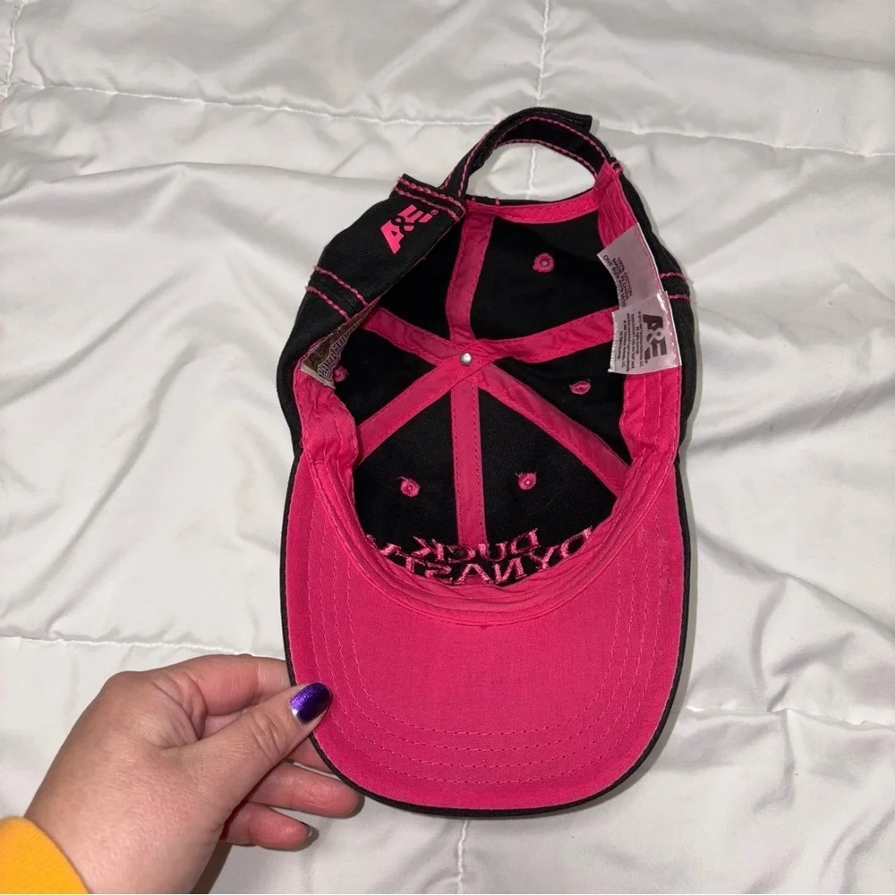 Duck Dynasty Hat Pink Black Mesh SnapBack Paramount Outdoors